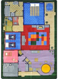 Joy Carpets Kid Essentials Creative Play House Multi